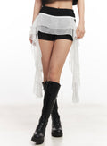 Sheer Tiered Ruffle Skirt CA514