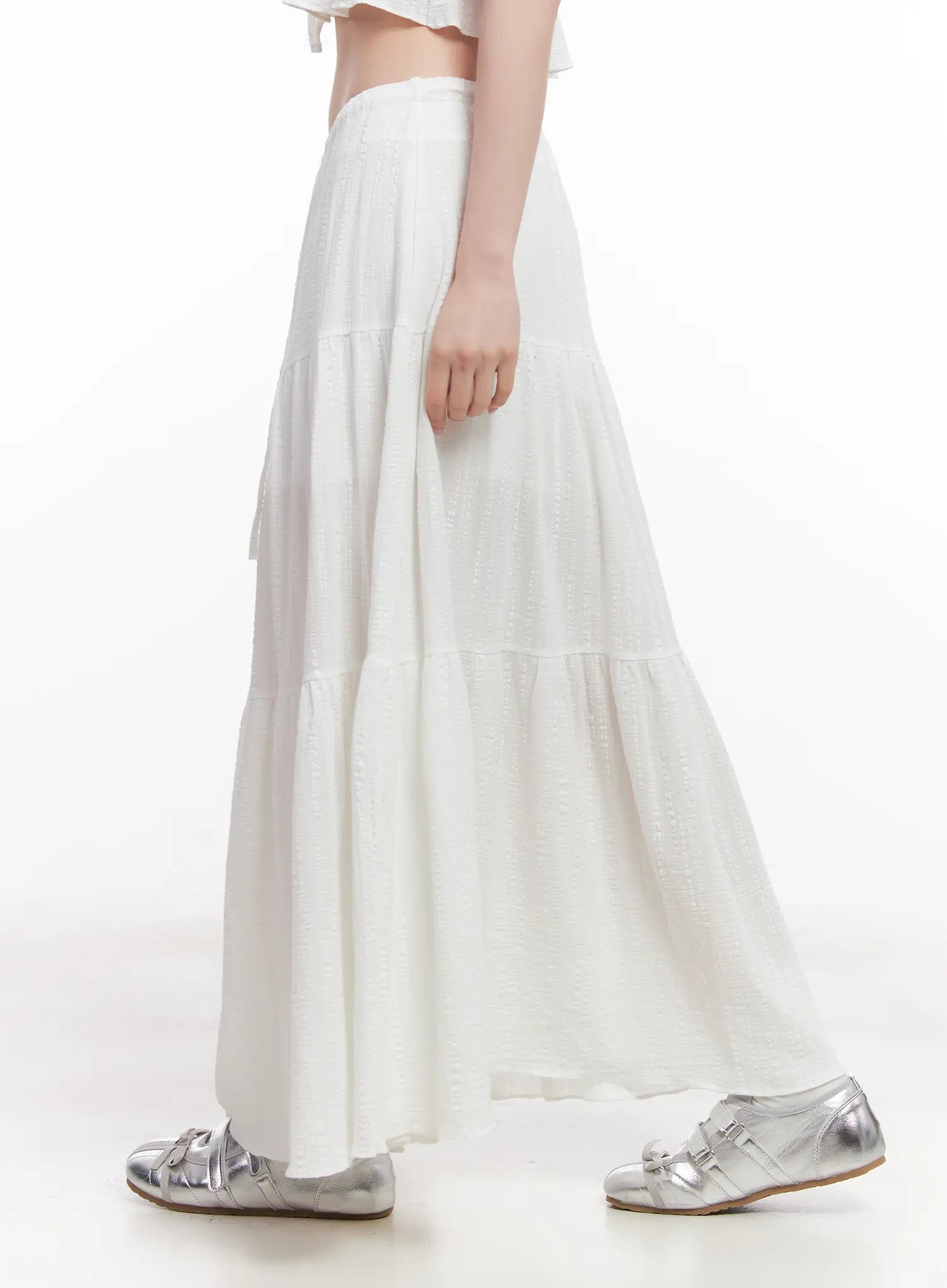 Cotton Tiered Maxi Skirt CU510