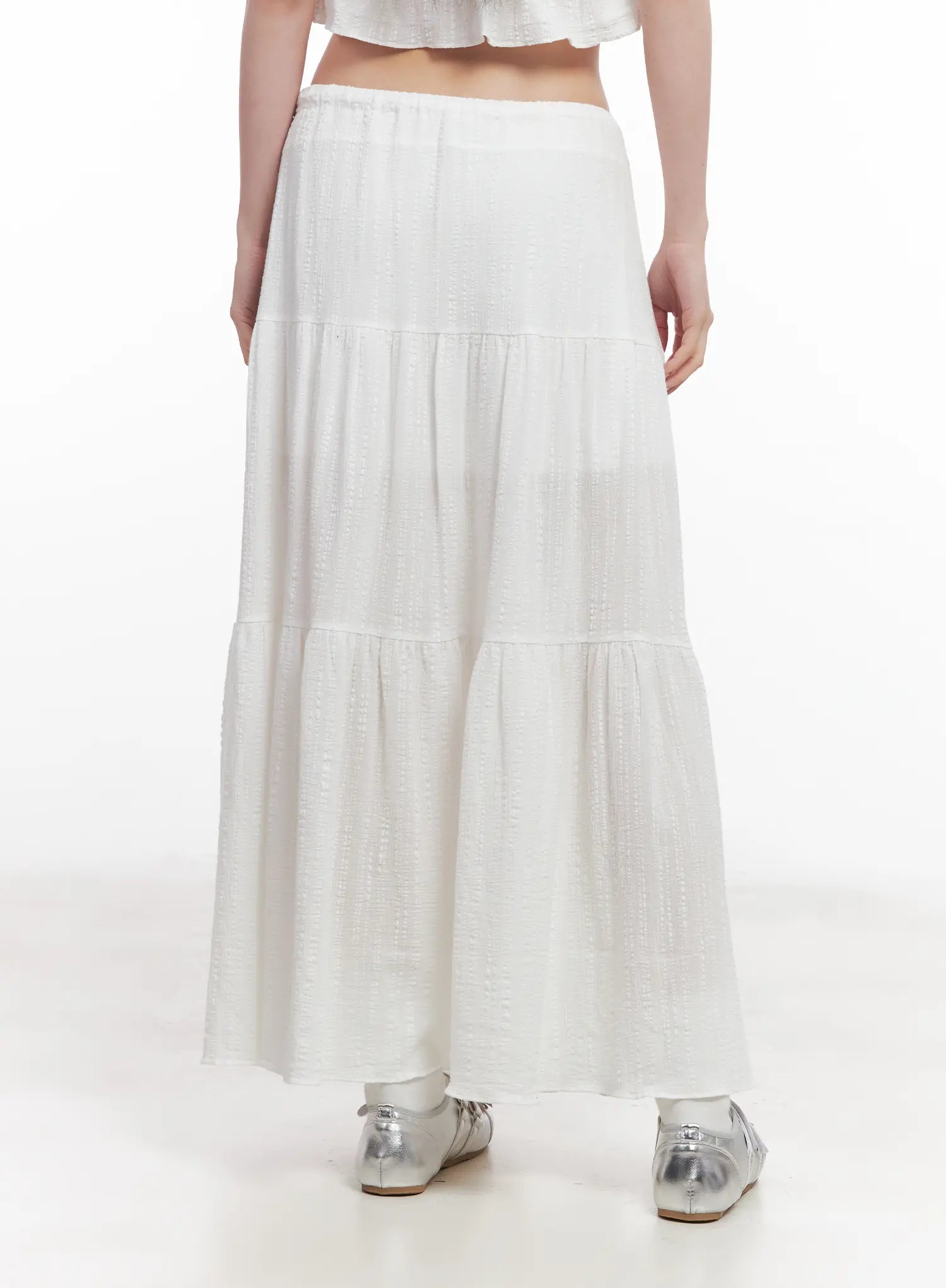 Cotton Tiered Maxi Skirt CU510