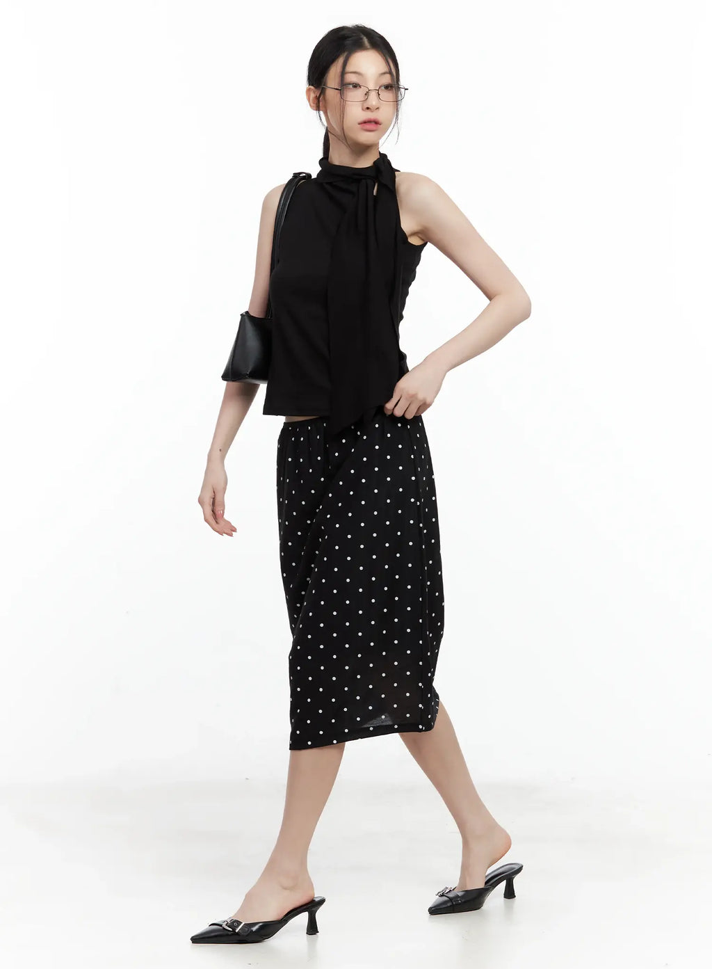 Polka Dot Midi Skirt CU530